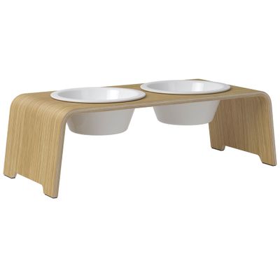 dogBar® Honden voerbar Wooden, bruin, Maat: M