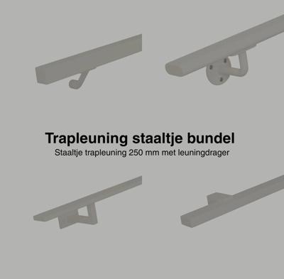 Trapleuning staaltjes bundel greige - per stuk