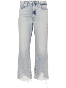 7 For All Mankind jean crop à effet usé - Bleu