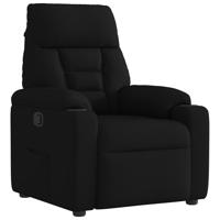 Fauteuil verstelbaar stof zwart