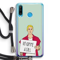 Gimme a call: Huawei P30 Lite Transparant Hoesje met koord