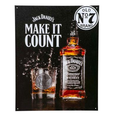 Jack Daniel&apos;s - Make It Count Metalen Wandbord 30.5 x 40,5 cm