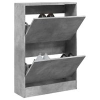 Schoenenkast 60x21x87,5 cm bewerkt hout betongrijs - thumbnail