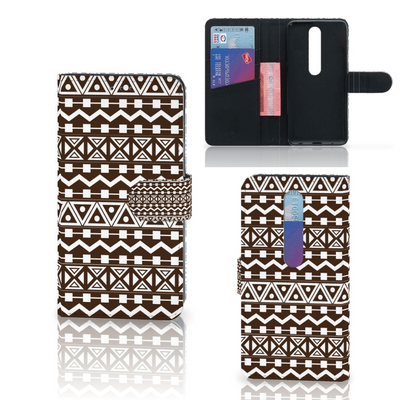 Nokia 6.1 (2018) Telefoon Hoesje Aztec Brown Nokia 6.1 (2018) Telefoon Hoesje Aztec Brown
