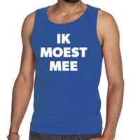 Ik moest mee tanktop / mouwloos shirt blauw heren