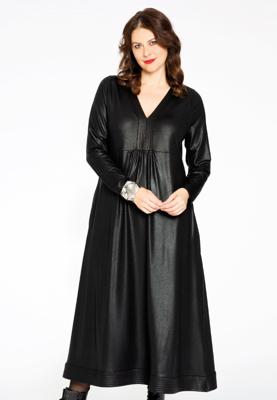 Yoek Jurk V-neck SHINE | Zwart | Maat 38/40