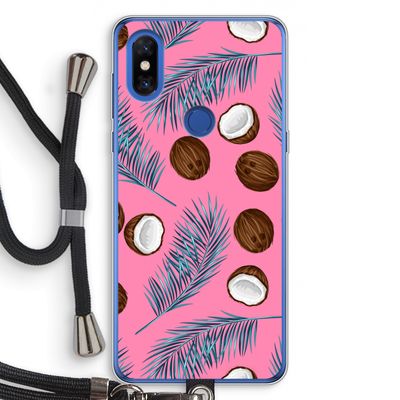 Kokosnoot roze: Xiaomi Mi Mix 3 Transparant Hoesje met koord