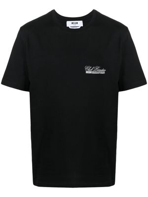 MSGM t-shirt en coton à logo imprimé - Noir