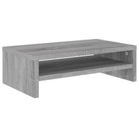 vidaXL Monitorstandaard 42x24x13 cm bewerkt hout grijs sonoma eiken - thumbnail