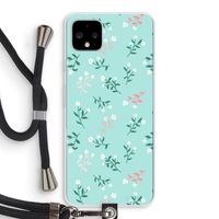 Small white flowers: Pixel 4 XL Transparant Hoesje met koord