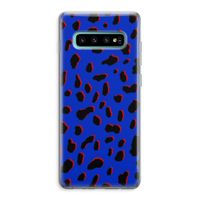 Blue Leopard: Samsung Galaxy S10 Plus Transparant Hoesje