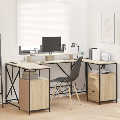 Bureau met lade Sonoma eiken 182 x 101 x 87.5 cm Bewerkt hout
