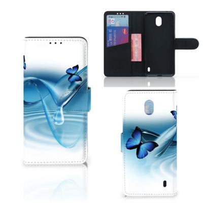 Nokia 1 Plus | Telefoonhoesje | Met pasjeshouder | Vlinders