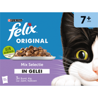 FELIX® Original Senior Mix Selectie in Gelei Kattenvoer 12x85g bij Jumbo
