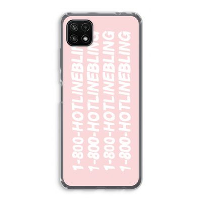 Hotline bling pink: Samsung Galaxy A22 5G Transparant Hoesje