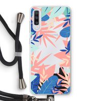 Tropisch: Samsung Galaxy A70 Transparant Hoesje met koord
