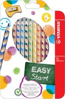 Kleurpotloden STABILO Easycolors linkshandig etui ÃƒÆ' 12 kleuren met puntenslijper - thumbnail