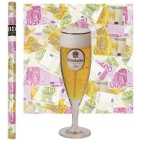 Bier Kaars - Krombacher - H20 cm met Euro Geld Cadeaupapier - cadeau- vaderdag - opa - oom Bier Kaars - Krombacher - H20 cm met Euro Geld Cadeaupapier - cadeau- vaderdag - opa - oom