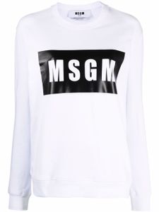 MSGM sweat à logo imprimé - Blanc