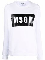 MSGM sweat à logo imprimé - Blanc - thumbnail