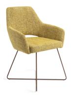Jesper Home Eetkamerstoel 'Yanai' Cross Rose, kleur Lemon Lines