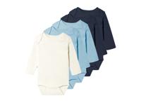 lupilu 5 baby rompers (Wit/lichtblauw/marineblauw, 62/68)