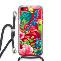Papegaaien: iPhone SE 2020 Transparant Hoesje met koord