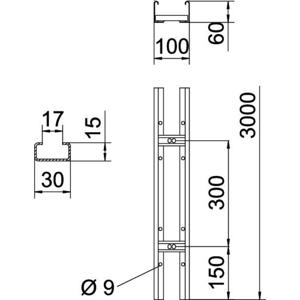 OBO Bettermann 6209608 Kabelgeleider (l x b x h) 3 m x 100.00 mm x 60.00 mm 3 m