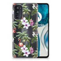 Motorola Moto G52/G82 TPU Hoesje Flamingo Palms - thumbnail