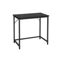 Bureau met metalen frame, Zwart / 50 x 80 x 76 cm