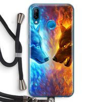 Fire & Ice: Huawei P20 Lite Transparant Hoesje met koord