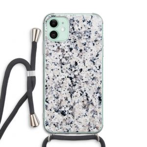 Gespikkelde marmer: iPhone 11 Transparant Hoesje met koord