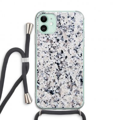 Gespikkelde marmer: iPhone 11 Transparant Hoesje met koord