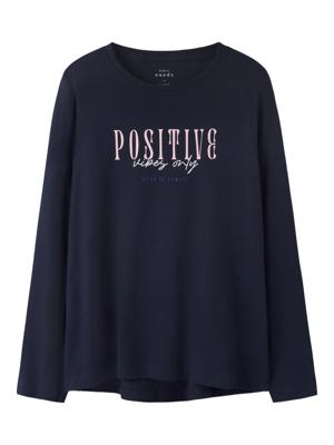 Name it winter shirt meisjes - navy blauw - NkfViolet - loose fit