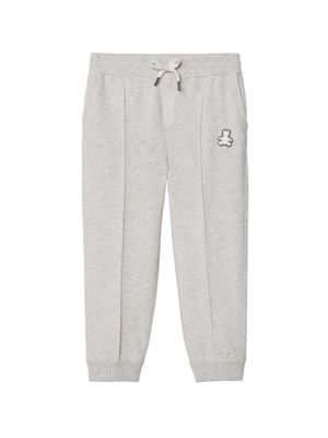Brunello Cucinelli Kids pantalon de jogging à motif ourson - Gris