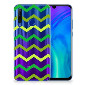 Honor 20 Lite TPU bumper Zigzag Groen