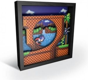 Pixel Frame - Sonic the Hegdehog Loop Scene (25cm x 25cm)