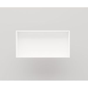 Crosstone by Arcqua Solid Alcove inbouwnis 60x30x10cm solid surface mat wit NIS111855