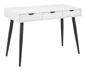 Bureau / sidetable 'Märta' 110 x 50cm met 3 laden , kleur zwart / wit