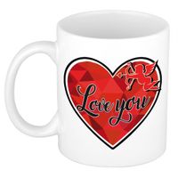 Mok/beker valentijn - I love you - 300 ml Mok/beker valentijn - I love you - 300 ml