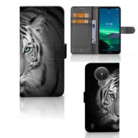 Nokia 1.4 | Telefoonhoesje | Met pasjeshouder | Tijger