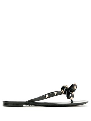 Valentino Garavani chaussons à ornements Rockstud - Noir