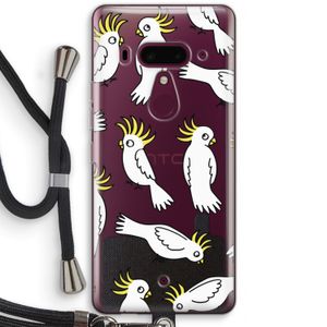 Papegaai: HTC U12+ Transparant Hoesje met koord