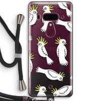 Papegaai: HTC U12+ Transparant Hoesje met koord