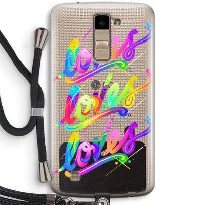 Loves: LG K10 (2016) Transparant Hoesje met koord