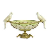 A BRONZE MOUNTED PORCELAIN BOWL