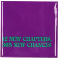 Daan Kromhout Design tegeltje keramiek 12 new chapters 10x10cm paars