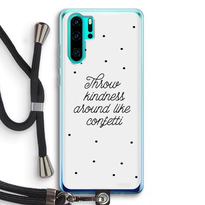 Confetti: Huawei P30 Pro Transparant Hoesje met koord