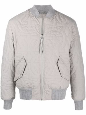 Ferragamo veste bomber à logo Gancini - Gris