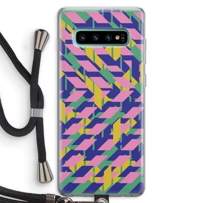 Skew Blush 1: Samsung Galaxy S10 Plus Transparant Hoesje met koord